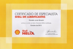 Certificado de Especialista Shell em Lubrificantes